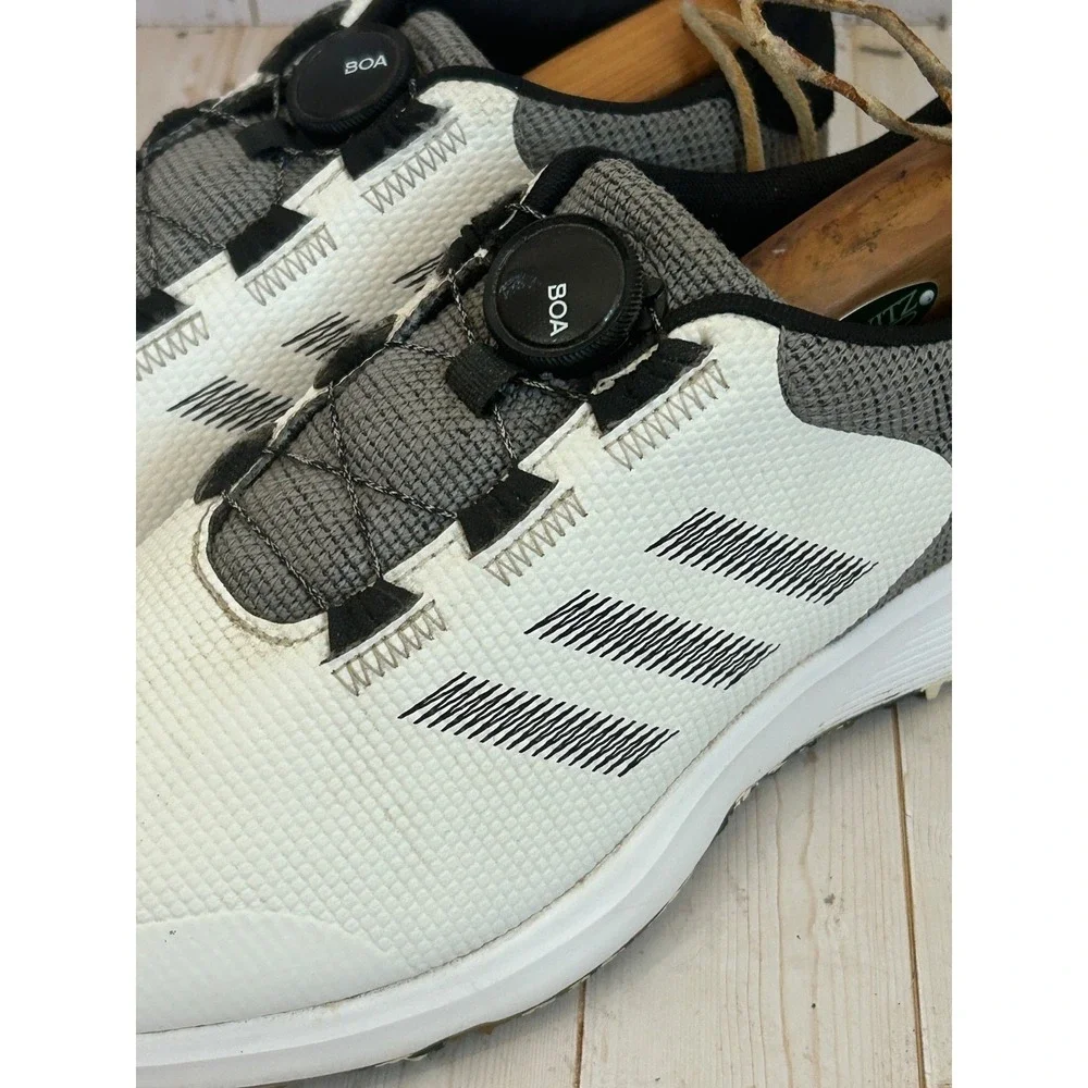 Adidas S2G BOA Spikeless White Mens Waterproof Golf Shoes FW6312 Size 7